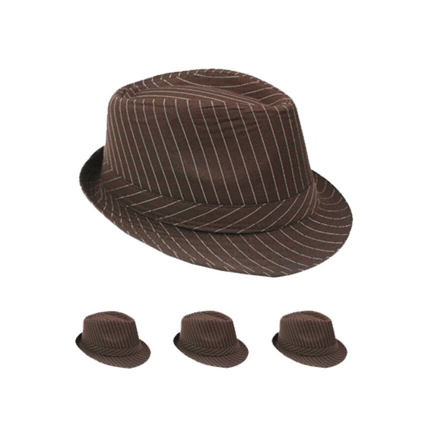 Pinstripe Trilby Fedora Hat