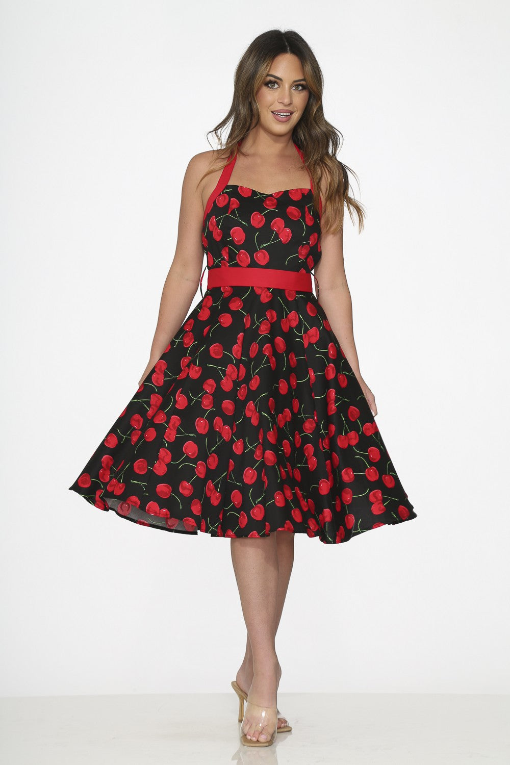 Cherry Dress in Black