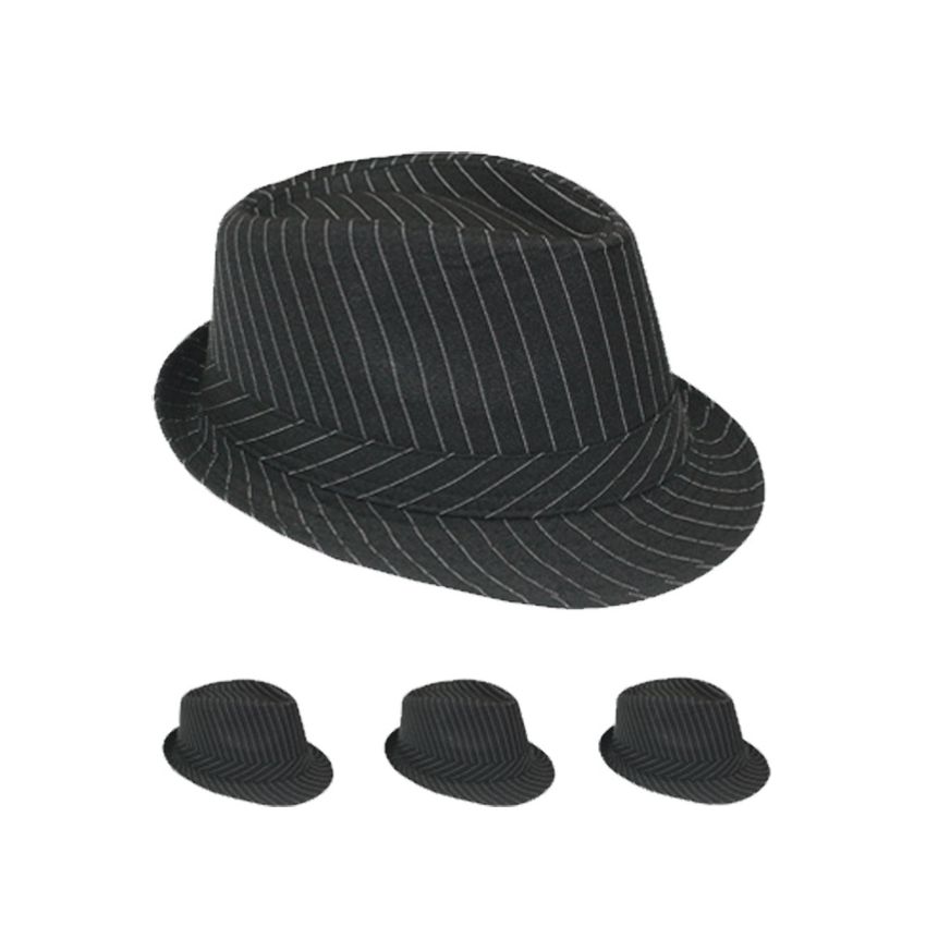 Pinstripe Trilby Fedora Hat