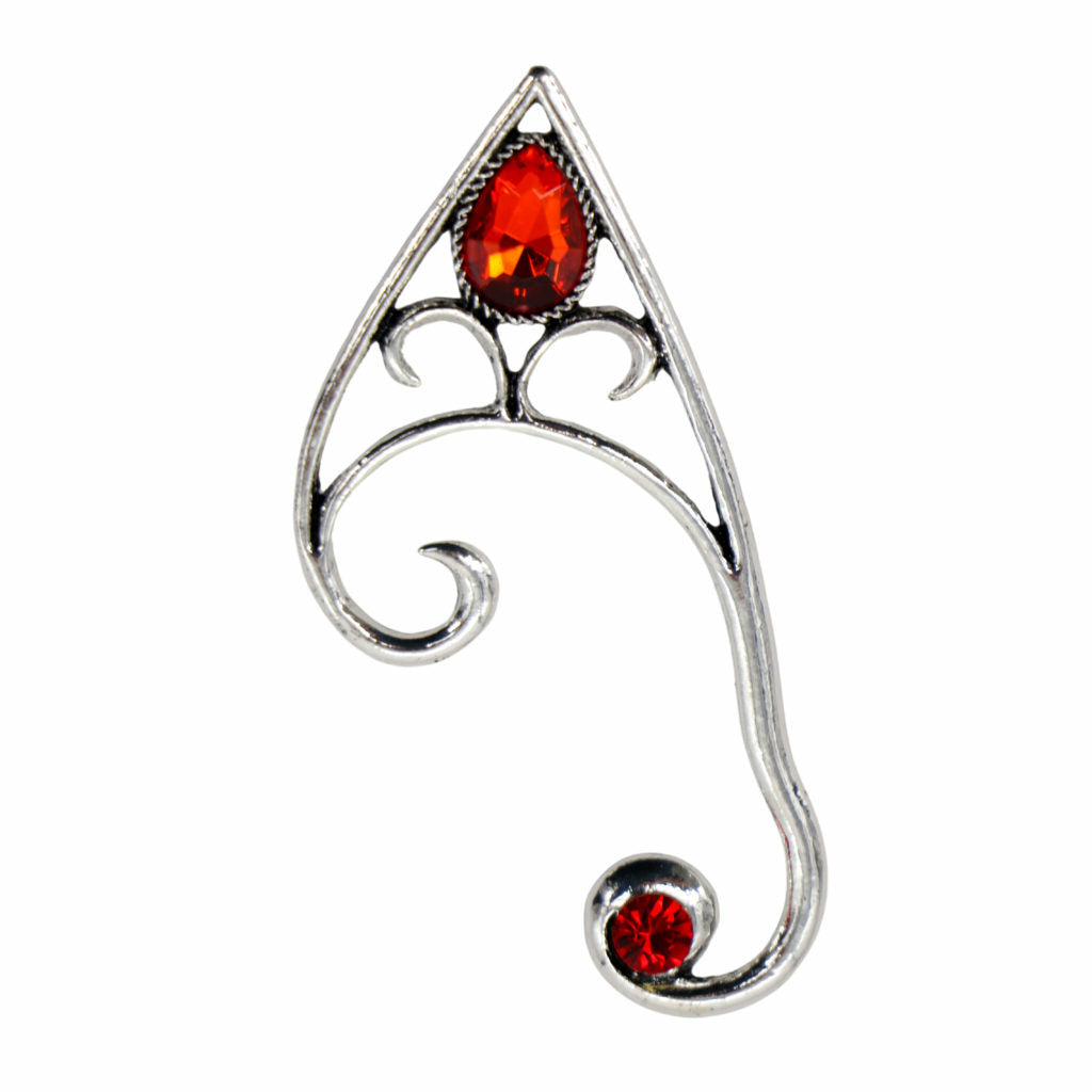 Garnet Stone Elf Ear Cuff