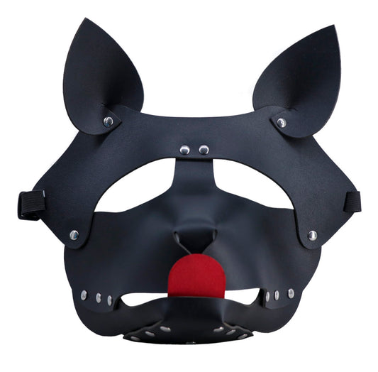 Black Leather Dog Mask