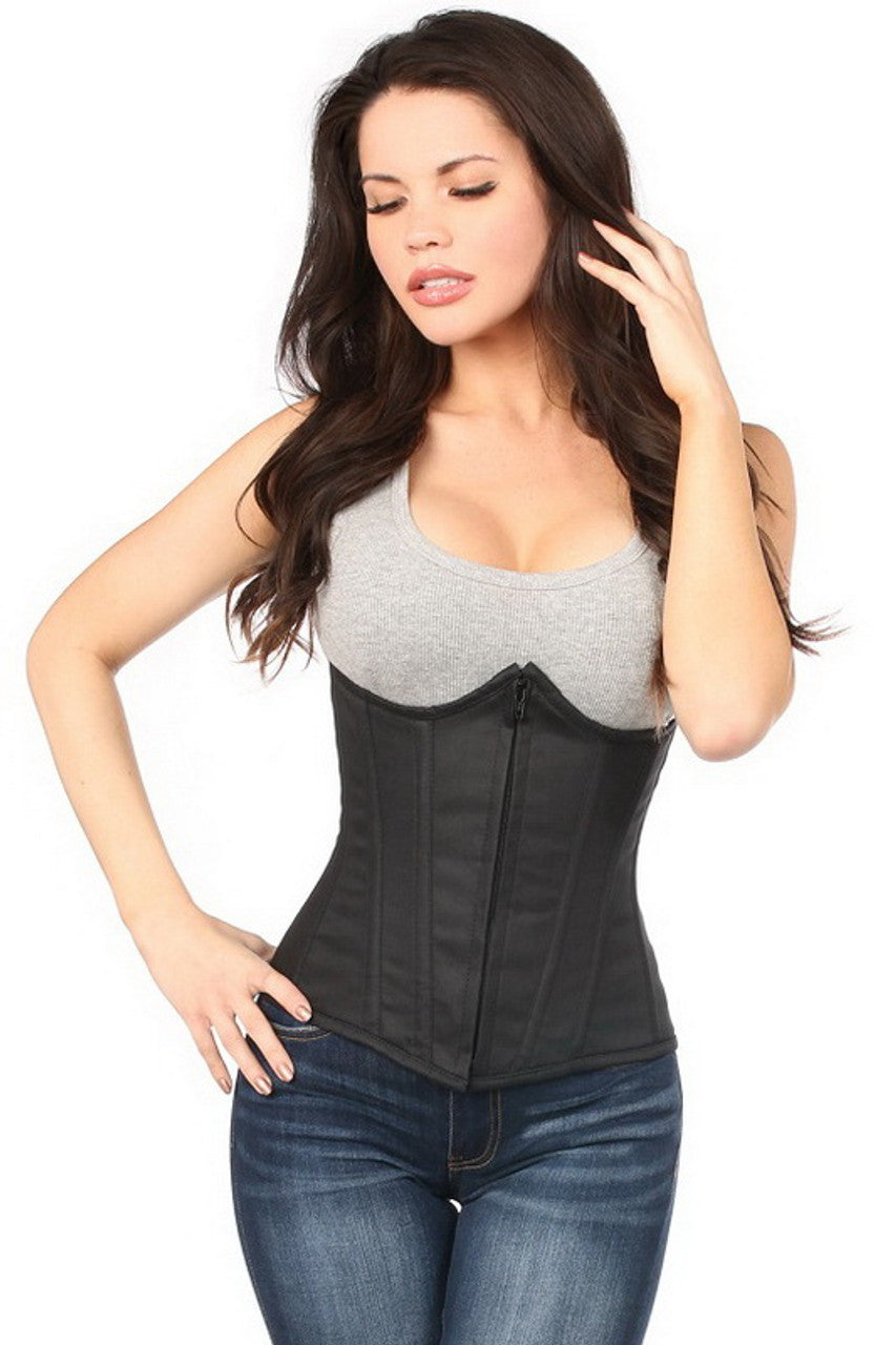 Black Cotton Underbust Corset