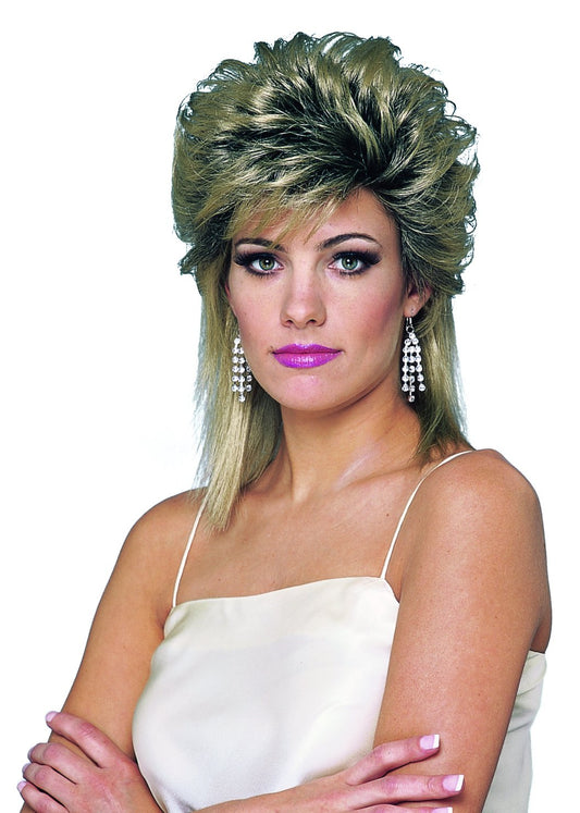 80's Sprayed Mixed Blonde Deluxe Wig