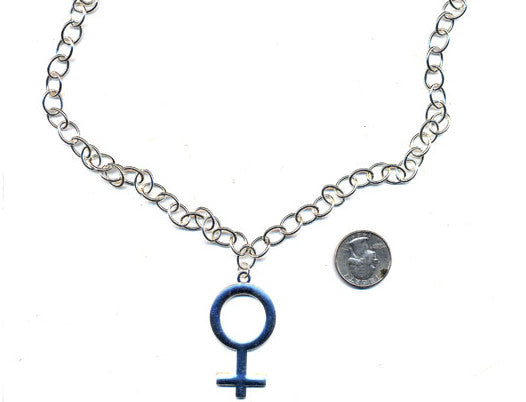 Female Symbol Silver Necklace