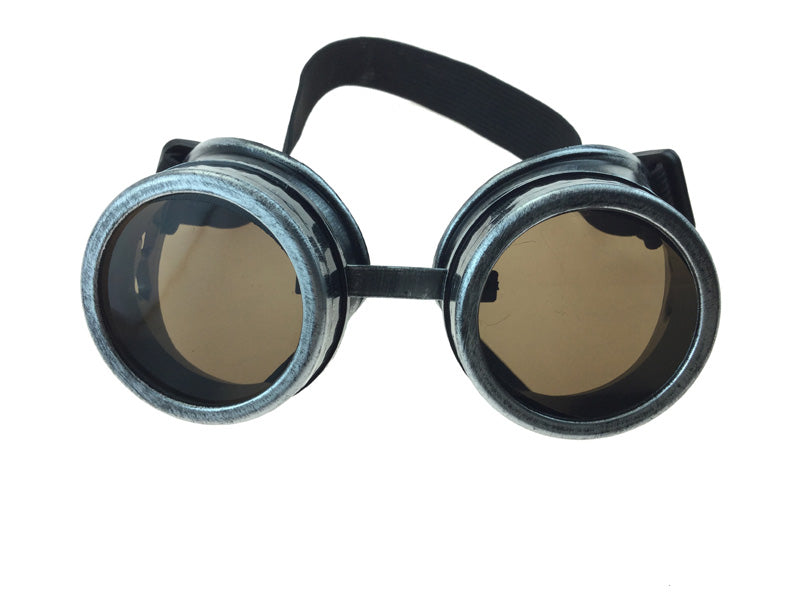 Steampunk Goggles Silver/Black