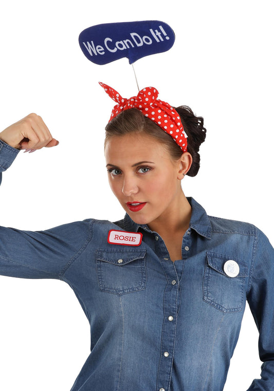 3pc Rosie the Riveter Costume Kit