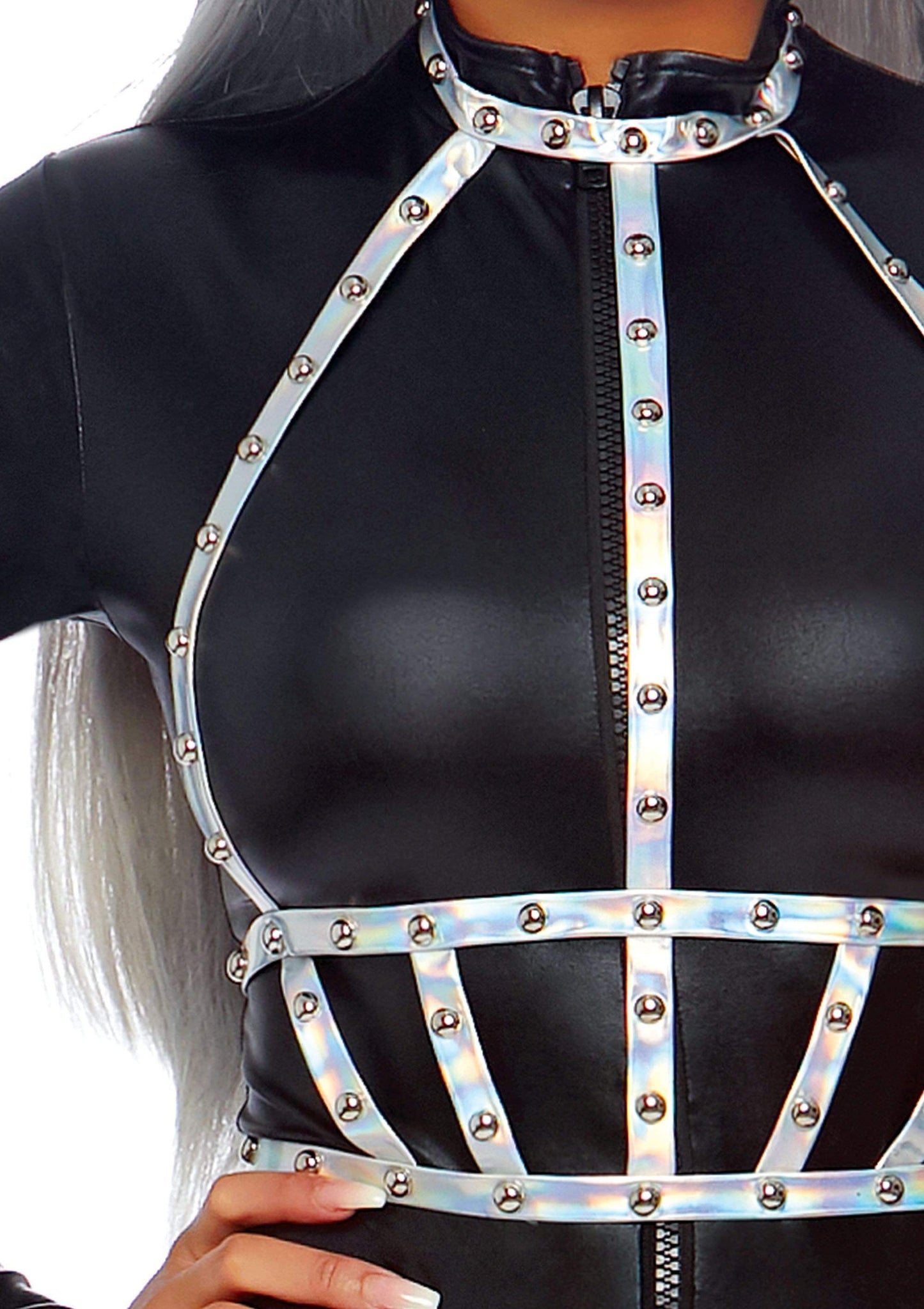 Iridescent Studded Body Harness