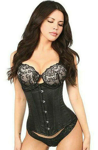 Lavish Black Brocade Underbust Corset