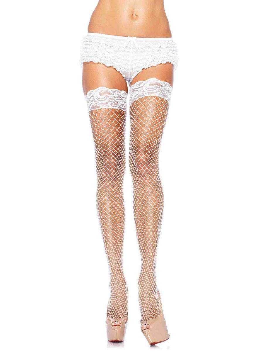 Stay Up Lace Top Spandex Industrial Net Thigh High