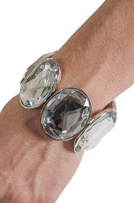 Large Clear Stone Stretch Bracelet