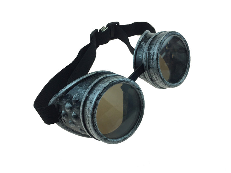 Steampunk Goggles Silver/Black