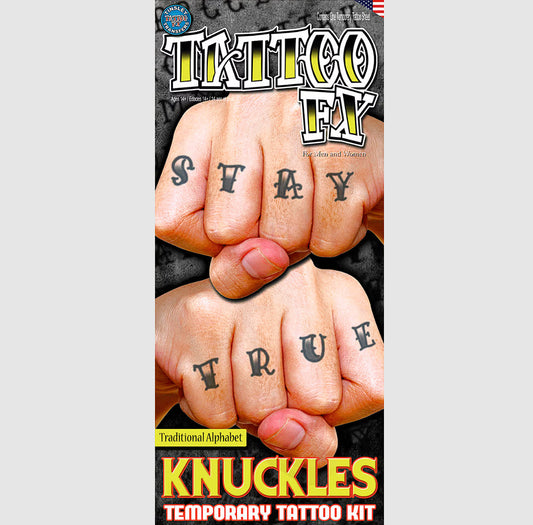 Knuckles Alphabet Tattoo