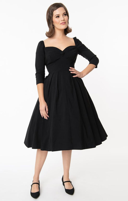 Black Sweetheart Lamar Swing Dress