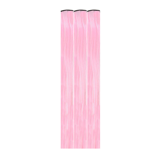 Marshmallow Blossom Pink Glow In The Dark Hair Extension Clips 3 Pack