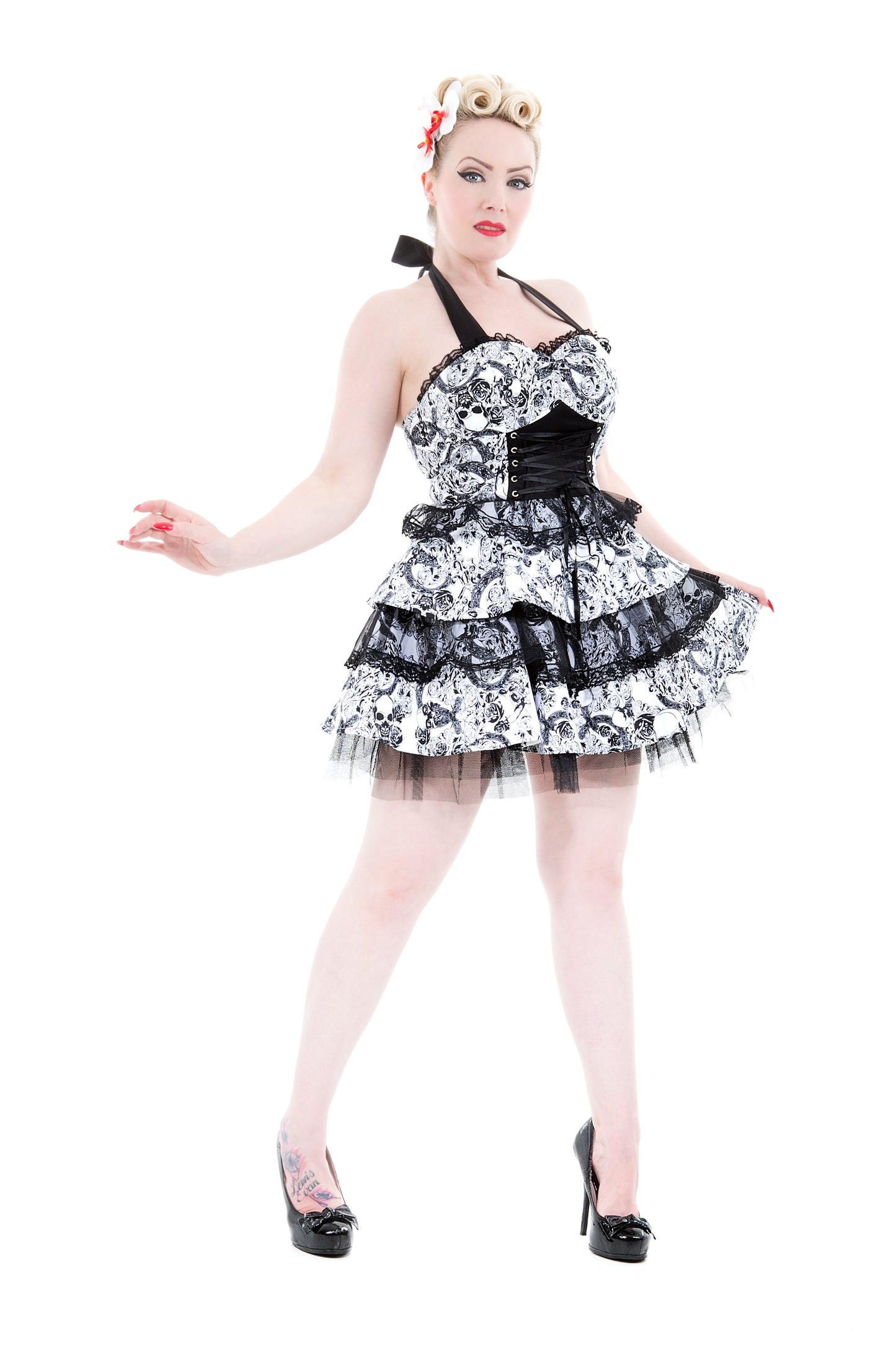 Garden Of Skulls Mini Dress