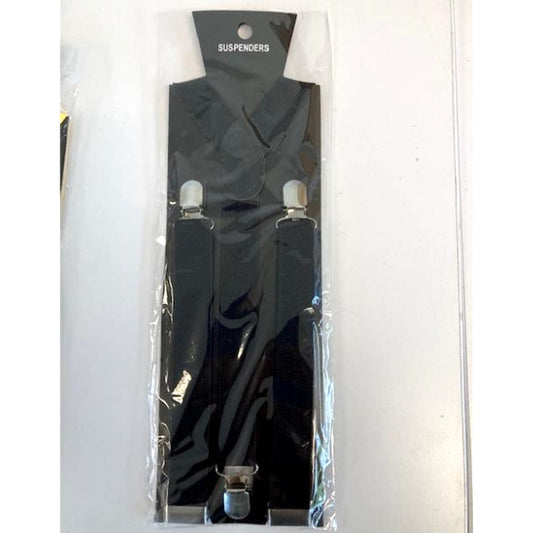 Black 1" Wide Suspenders