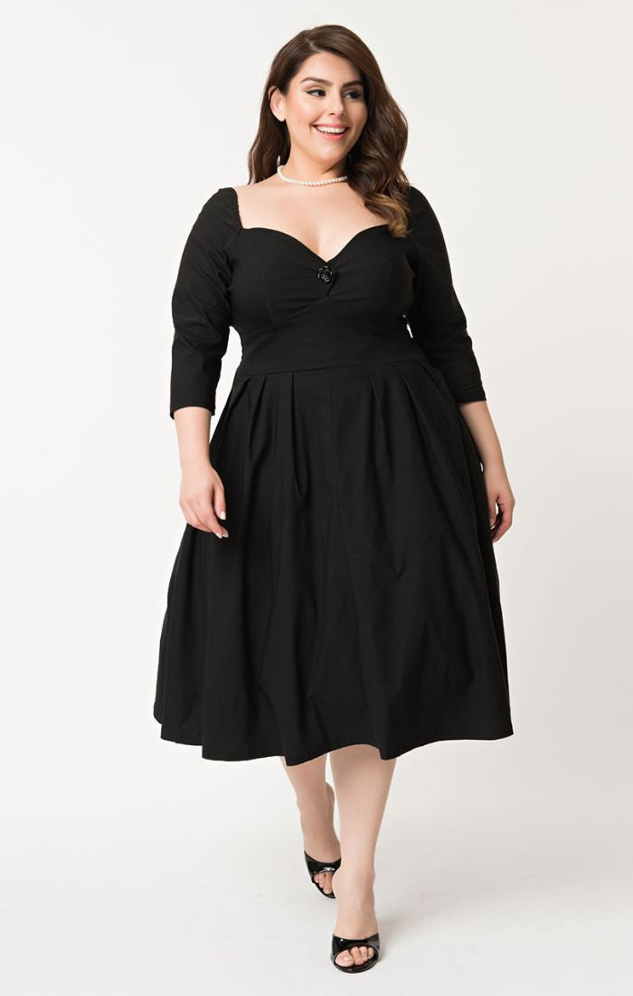 Black Sweetheart Lamar Swing Dress