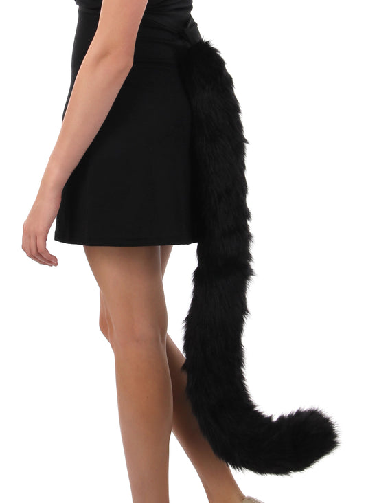 Oversized Cat Tail Black