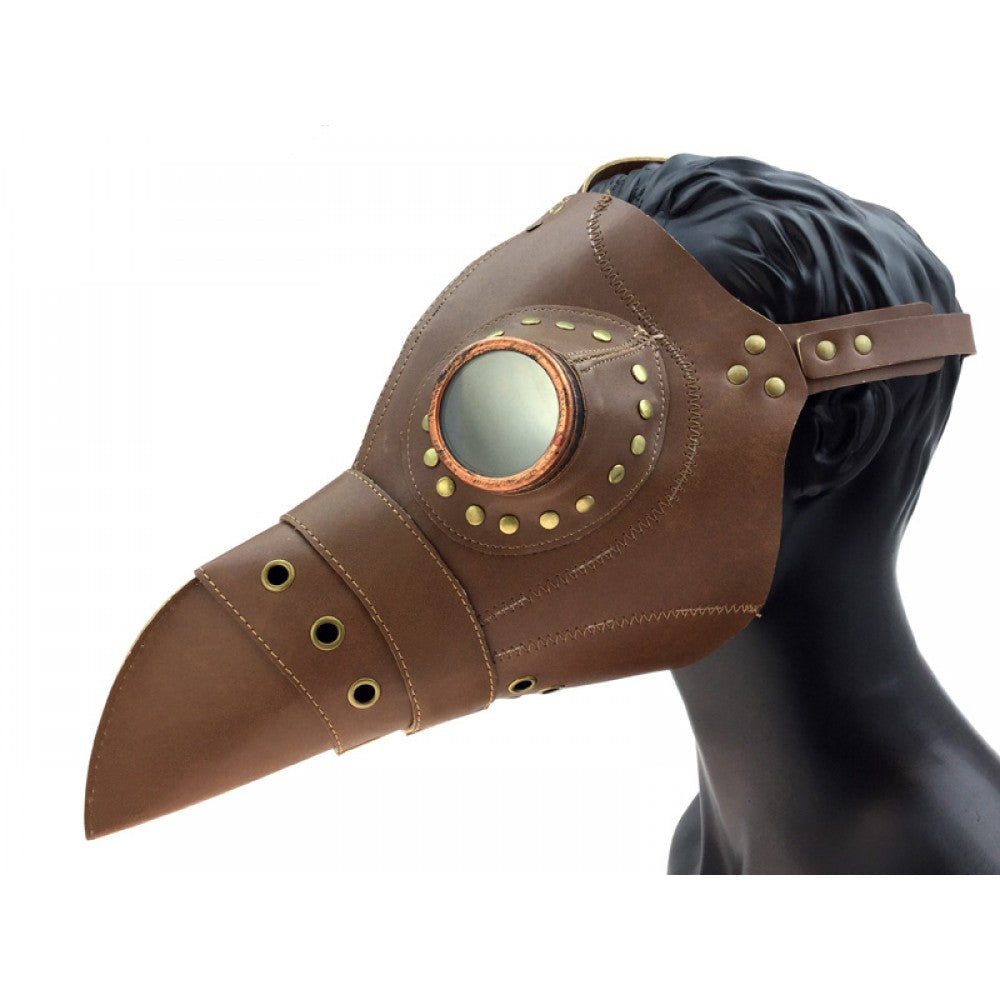 Brown Leather Plague Mask