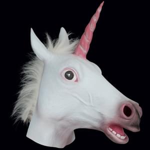 Unicorn Mask w/ Pink Horn