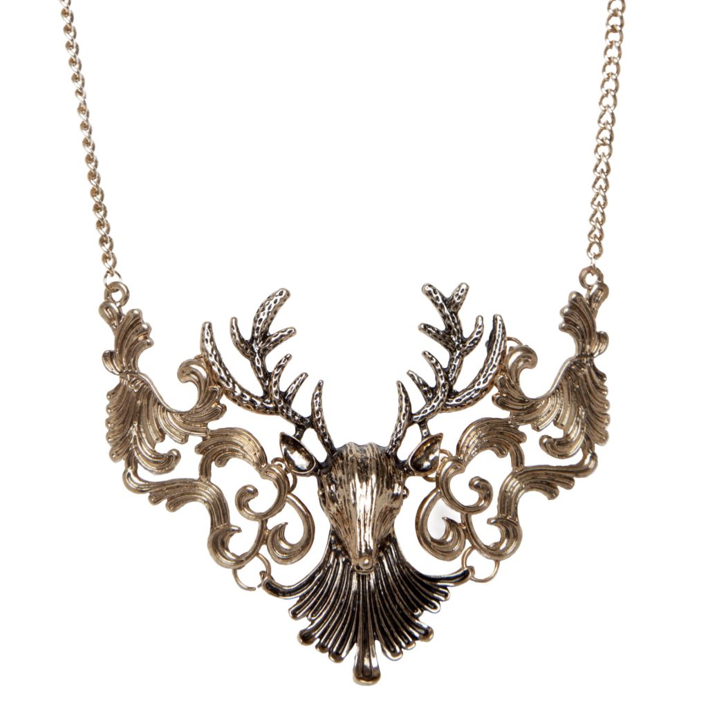 Gold Deer Necklace