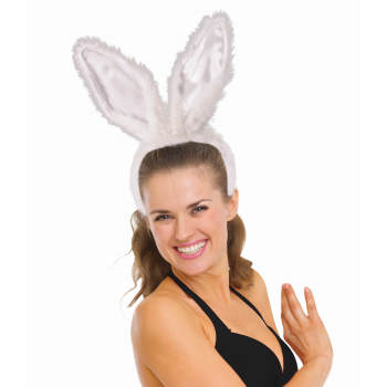 Deluxe White Bunny Ears