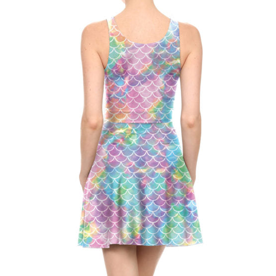 Mermaid Skater Dress Multicolor OS