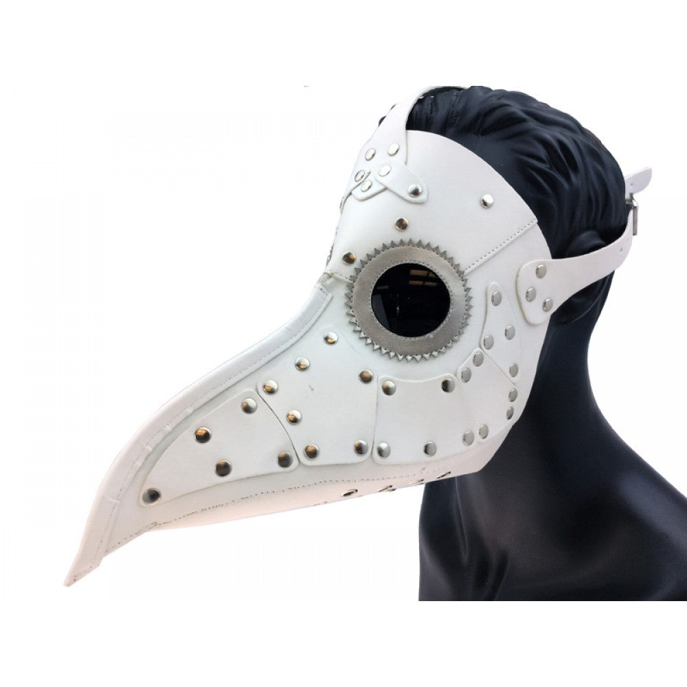 White Leather Plague Mask