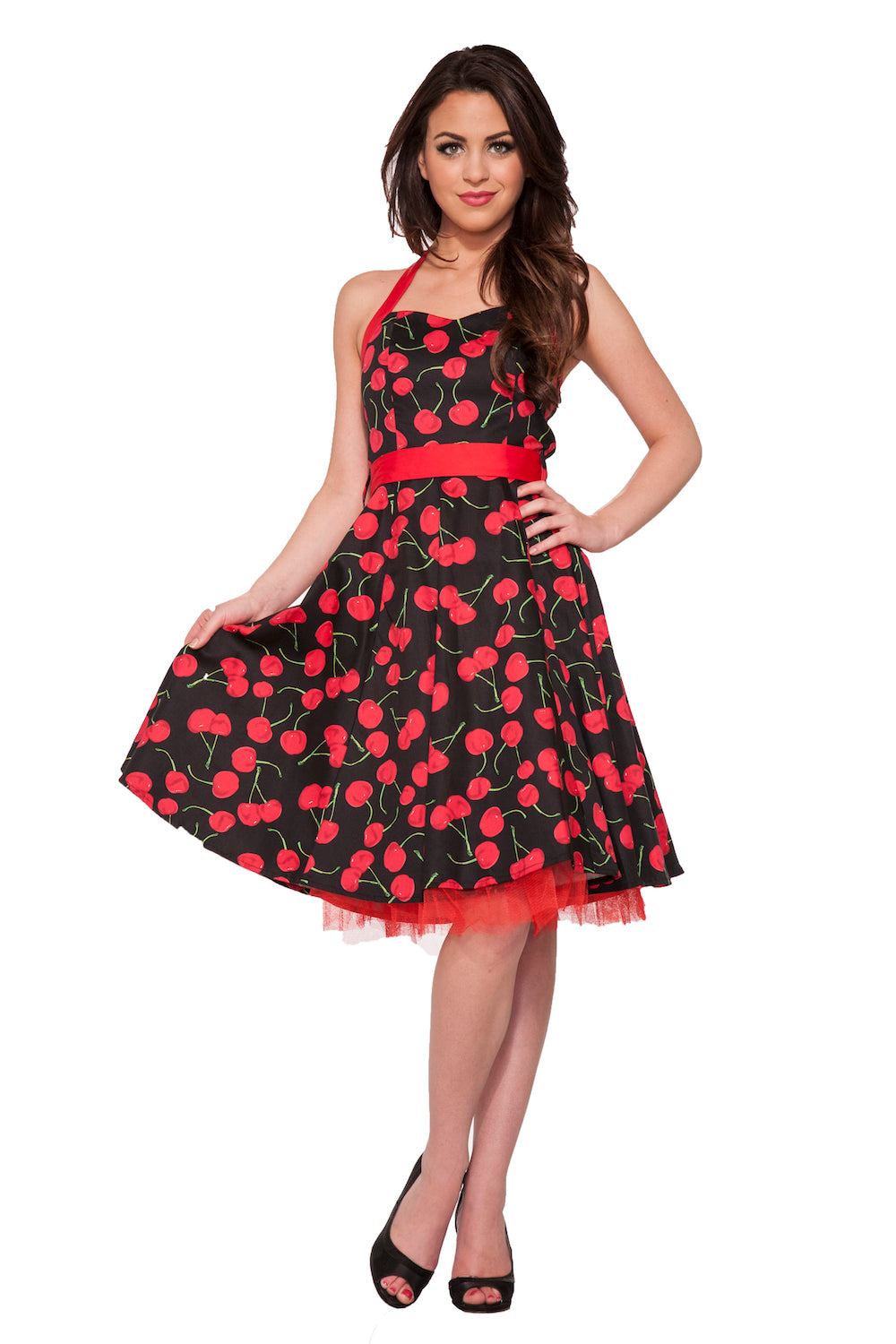 Cherry Dress in Black