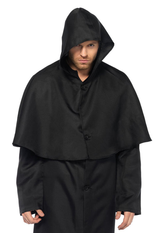 Hooded Button Front Cloak XL