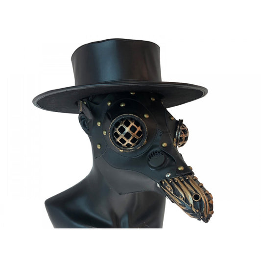 Plague Doctor Black Gold Goggle Mask