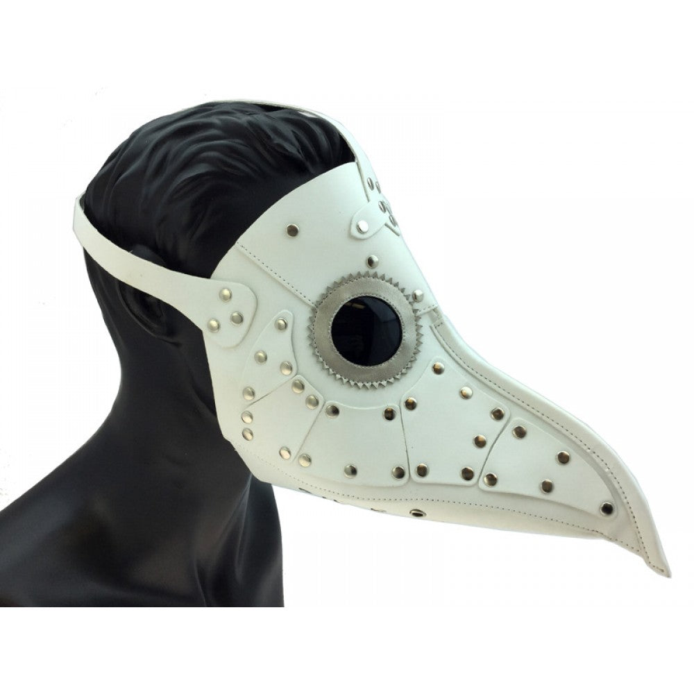 White Leather Plague Mask