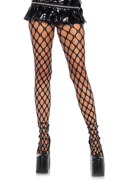 Black Jumbo Pothole Net Tights