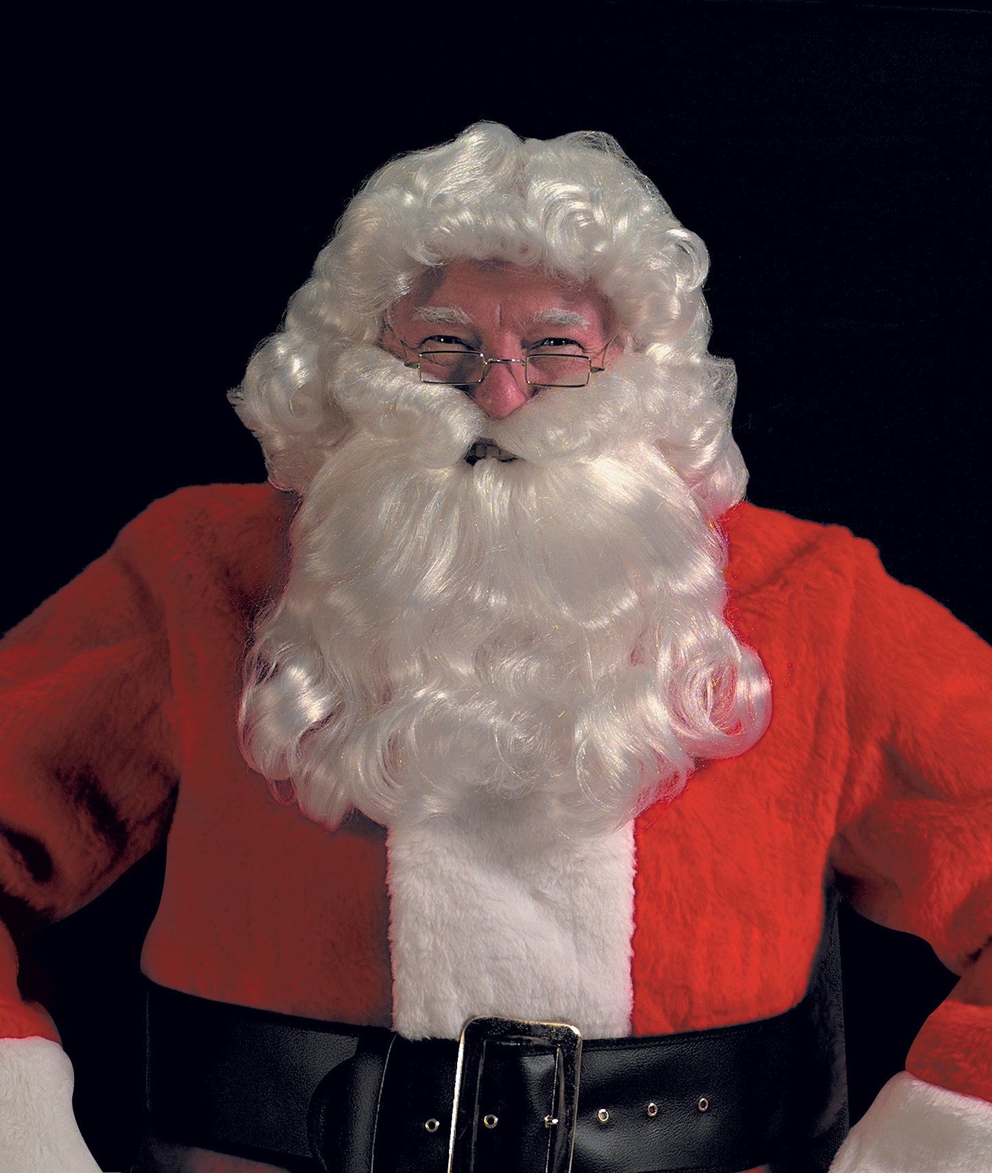 Deluxe Santa Curly Wig & Beard Set