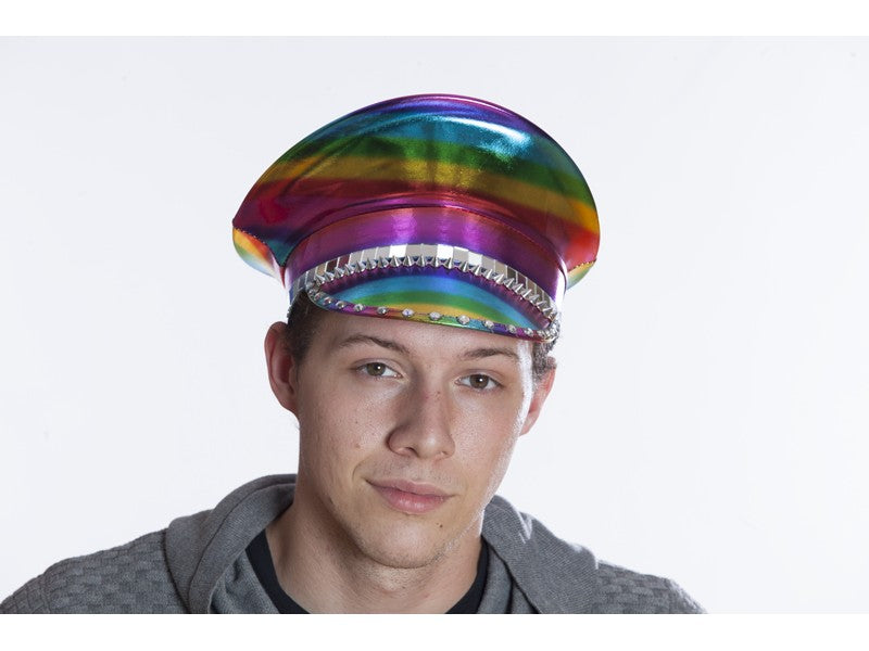 Rainbow Military Style Hat