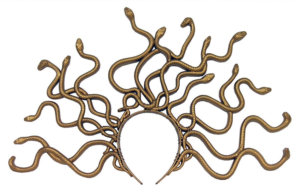 Gold Medusa Snake Headband