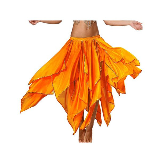 Orange Chiffon Leaf Skirt