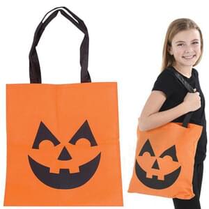 15" Jack-O-Lantern Fabric Tote Bag