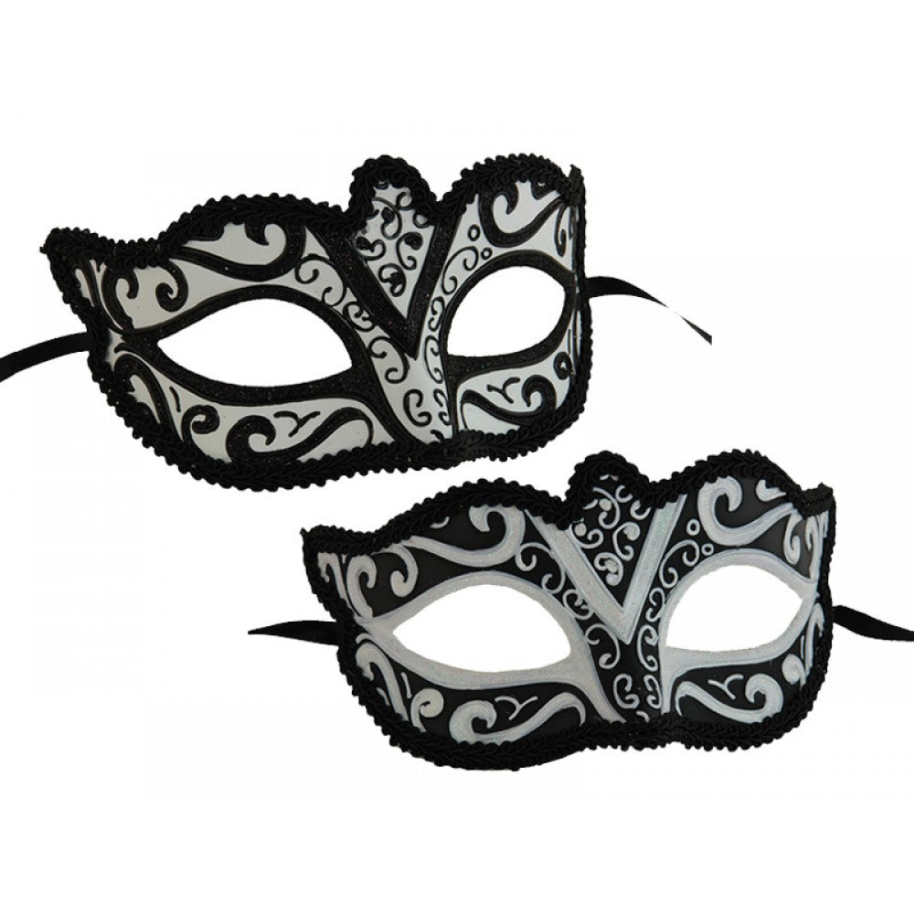 Black and White Venetian Mask