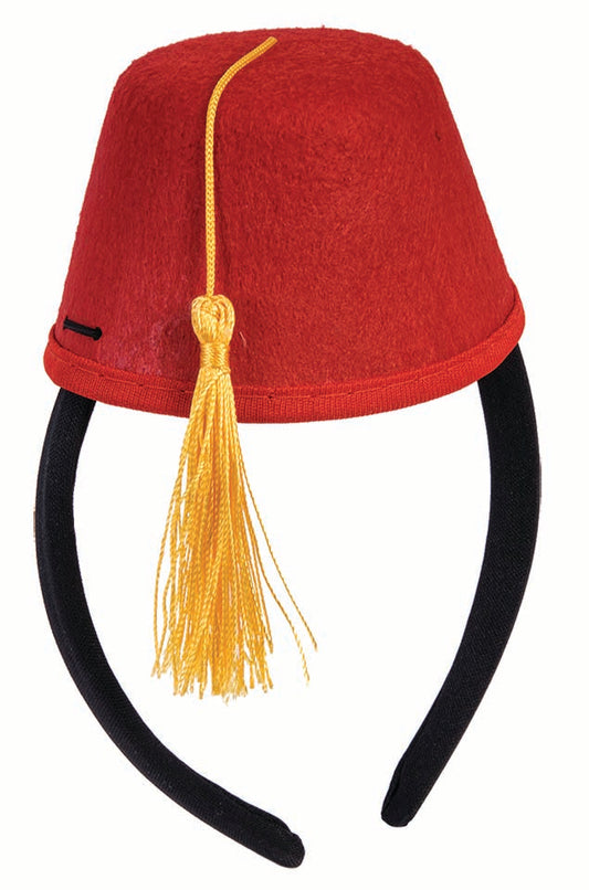 Mini Red Felt Fez Headband