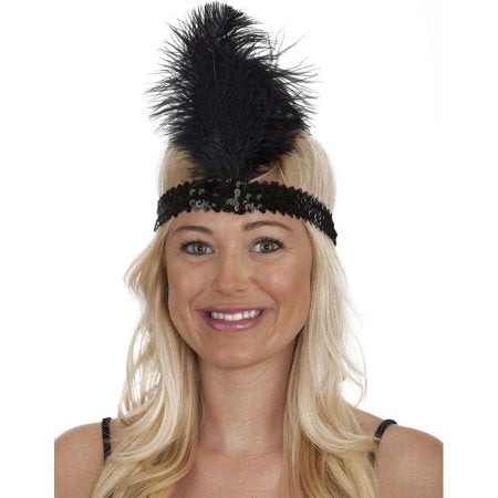 Flapper Headband Black