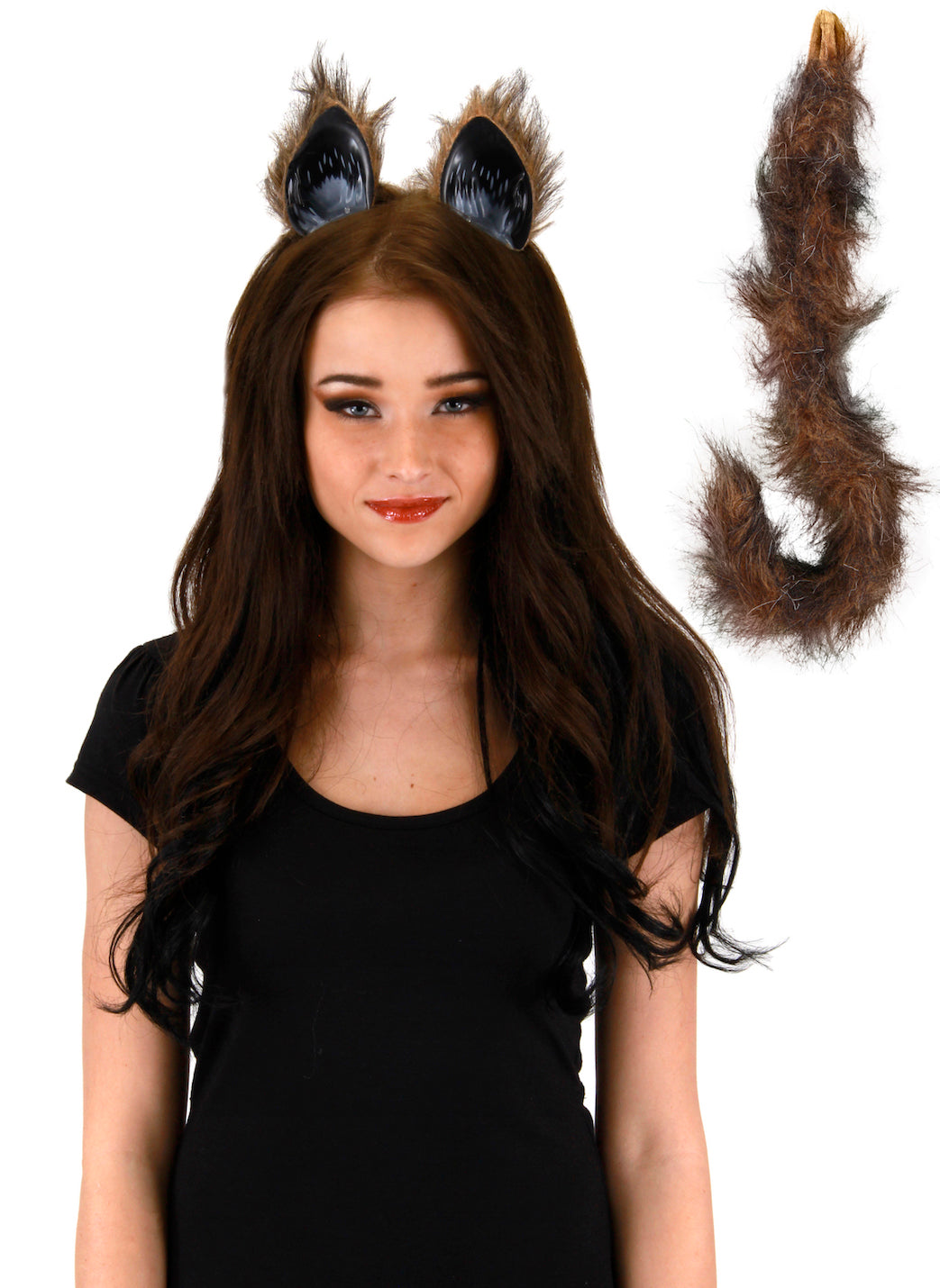 Cat Ears & Tail Brown (Fox)