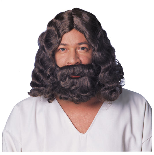 Deluxe Brown Jesus Beard & Wig