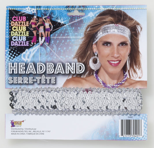 Silver Sequin Headband