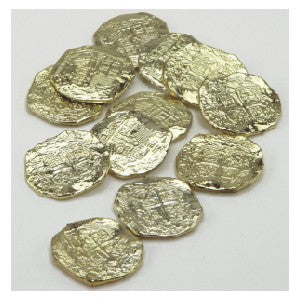 Gold Plastic Doubloons (bag of 12)