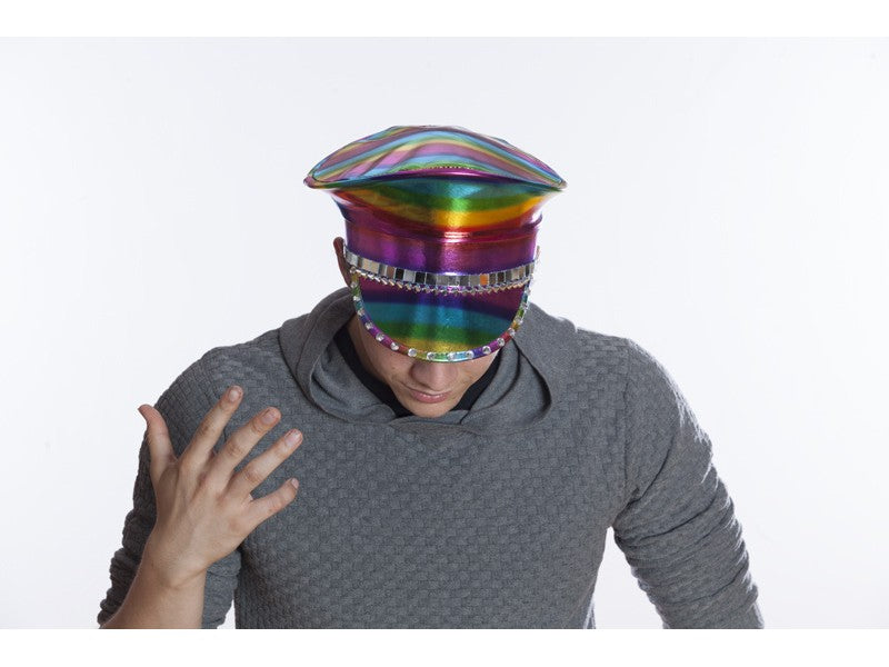 Rainbow Military Style Hat