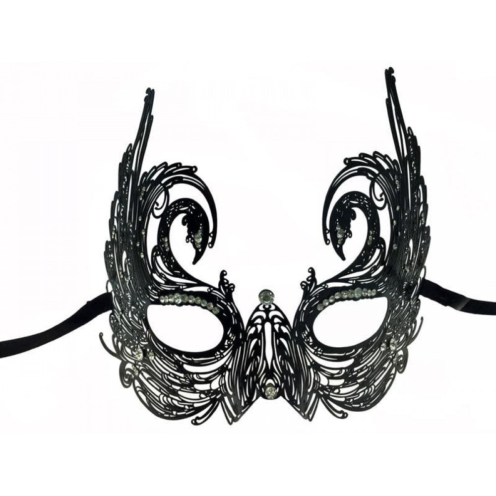 Laser Cut Metal Swan Style Venetian Mask