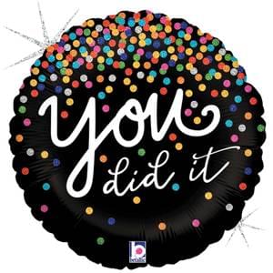 18" You Did It Confetti Glitter Balloon