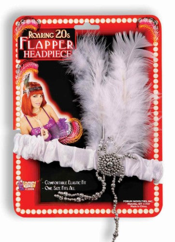 White Flapper Headband