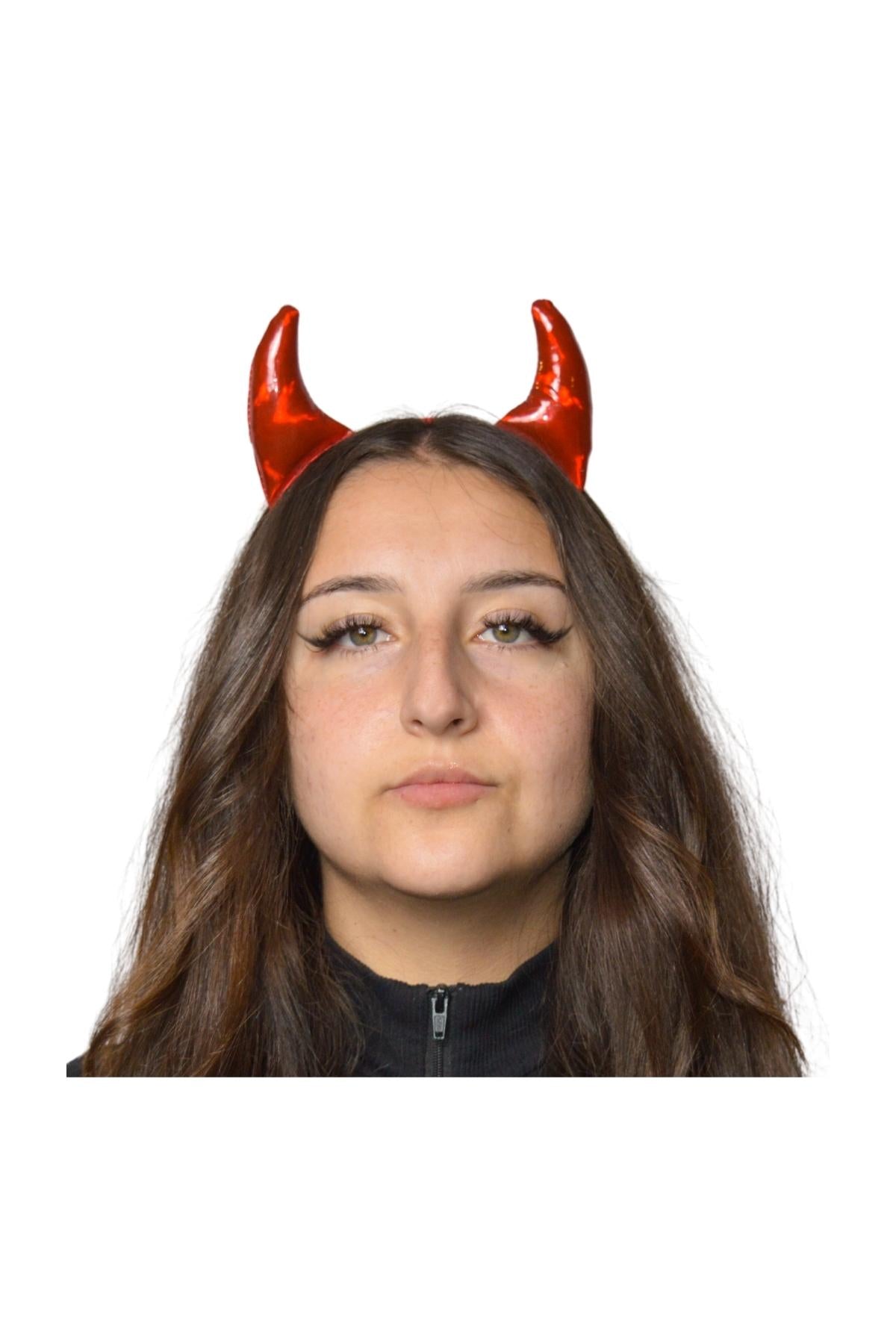 Leatherlike Devil Horns Headband